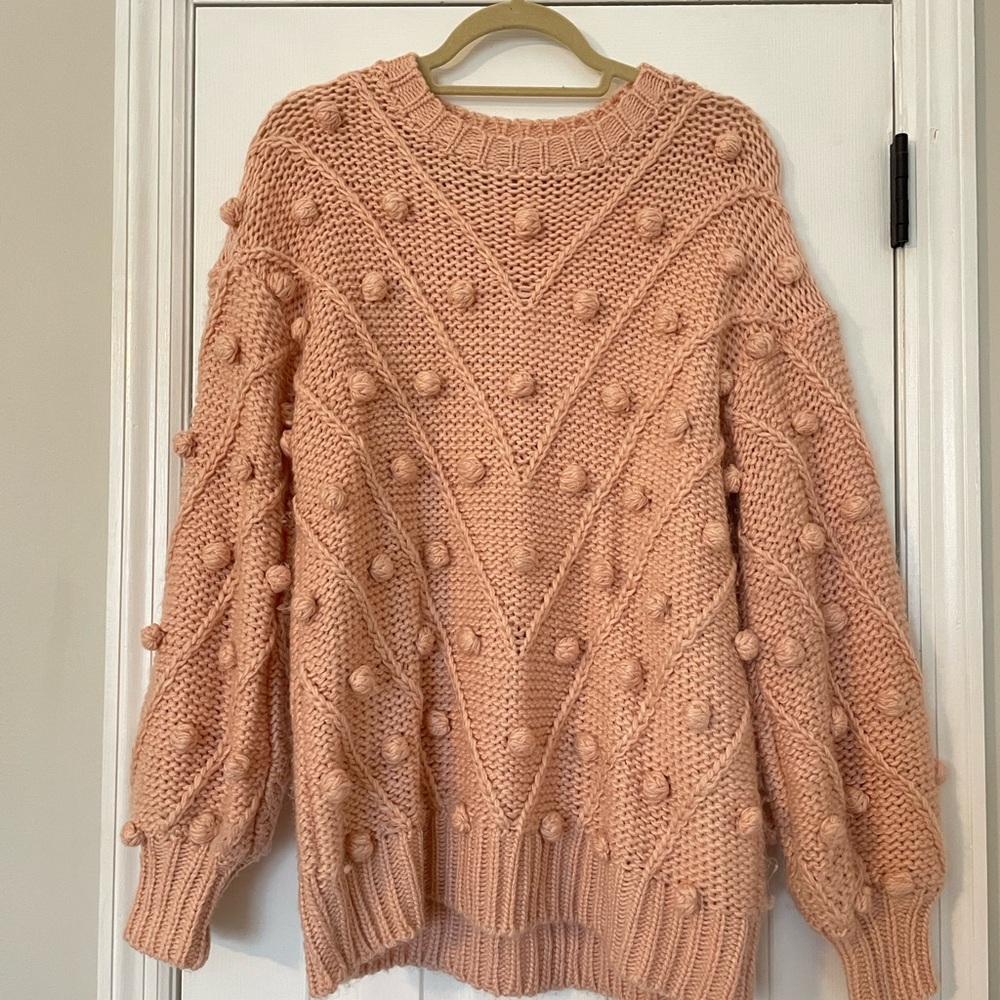 Chunky Knit Pink Sweater